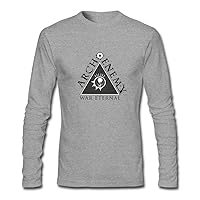 Men's Arch Enemy Band Melodic Death Metal Logo Long Sleeve T-Shirt S ColorName Grey