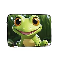 Laptop Sleeve for Women Cute Frog Print Slim Laptop Case Cover Notebook Carrying Case Shockproof Protective Notebook Case 12 Inch
