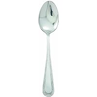 Winco 12-Piece Dots European Table Spoon Set, 18-0 Stainless Steel,Silver