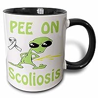3dRose Super Funny Peeing Alien Supporting Causes For Scoliosis - Mugs (mug_120752_4)