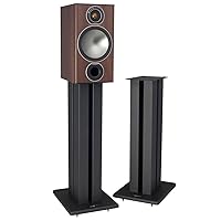 Pangea Audio DS400 All Steel Heavy Duty Floor Bookshelf Speaker Stands 120 lbs Capacity Pair 32 Inch