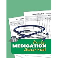 Medication Journal For Patients Log Book Daily: Complete Medication Record Book Or Supplements Tracker, Monday to Sunday Medication Dosage Record Book, Medicine Diary