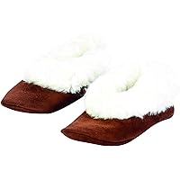 Unisex 100% Baby Alpaca Fur Suede Slippers - Soft, Warm & Comfortable Sleeping Shoes