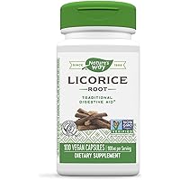 Licorice Root Capsules for Adults, Traditional Digestive Health Support Supplement*, 900 mg per serving, 100 Vegan Capsules