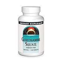Source Naturals Glucosamine Sulfate, Sodium-Free 500 mg For Joint Support - 120 Tablets