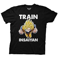 Dragon Ball Z Goku Train Insaiyan Adult T-Shirt (XXX-Large) Black
