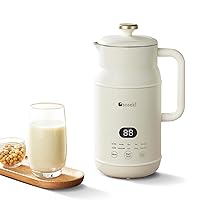 Soy Milk Maker Machine,1.05QT Automatic Nut Milk Maker Machine 6 Pre-set Plant Milk Recipes, One-Touch Cleaning And Drying Almond Milk Maker Machine(White)