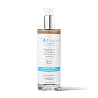 Peppermint Facial Wash, for Cleansing and Balancing Oily, Combination, or Blemished Skin, 3.4 Ounce / 100 ml