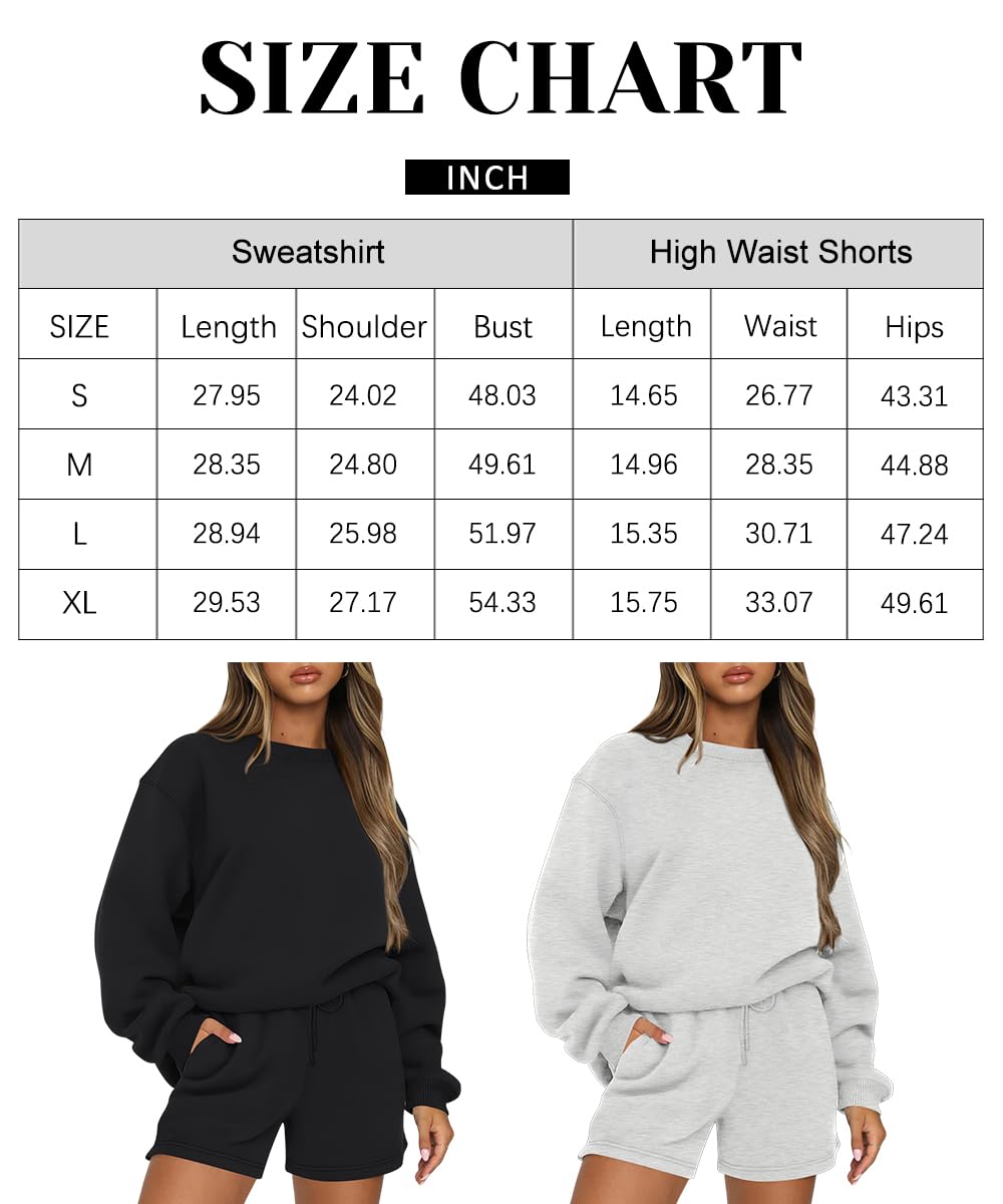 AUTOMET Womens 2 Piece Outfits Two Piece Lounge Set Matching Sweat Sets Short Sweatsuit 2023 Fashion Fall Clothes with Pocket
