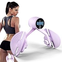 Thigh Master Thigh Exerciser with Counter Rechargeable, 4 Levels Resistance Adjustable Inner Thigh Exercise Equipment, 360° Rotatable Inner Thigh Toner for Women Men