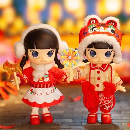 POP MART Molly Baby Tiger Action Figure Set Action Figure Toy Box Popular Collectible Art Toy Hot Toys Cute Figure Creative Gift, for Christmas Birthday Party Holiday