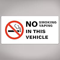 Avery No Smoking/Vaping in This Vehicle Sign Label Stickers, Waterproof, UV Resistant, Preprinted, 2