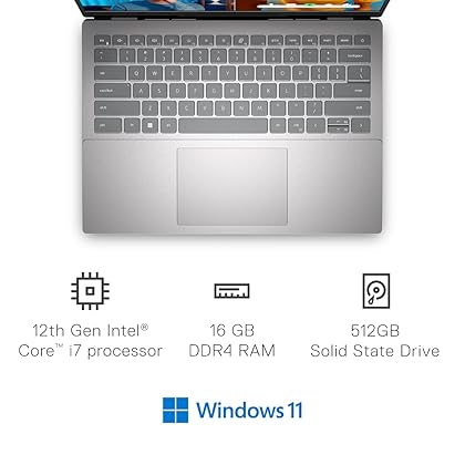 Dell Inspiron 14 5420 14 inch Student Laptop - 2.2K Display, Intel Core i7-1255U, 16GB DDR4 RAM, 512GB SSD, NVIDIA GeForce MX570, HDMI, USB-C, Bluetooth, Wi-Fi 6, Windows 11 Pro - Silver
