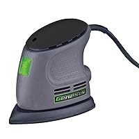 Detail Palm Sander with Palm Grip, Vacuum Port, Hook-and-Loop System, Dust-Proof Power Switch, and Sandpaper (GPS080)