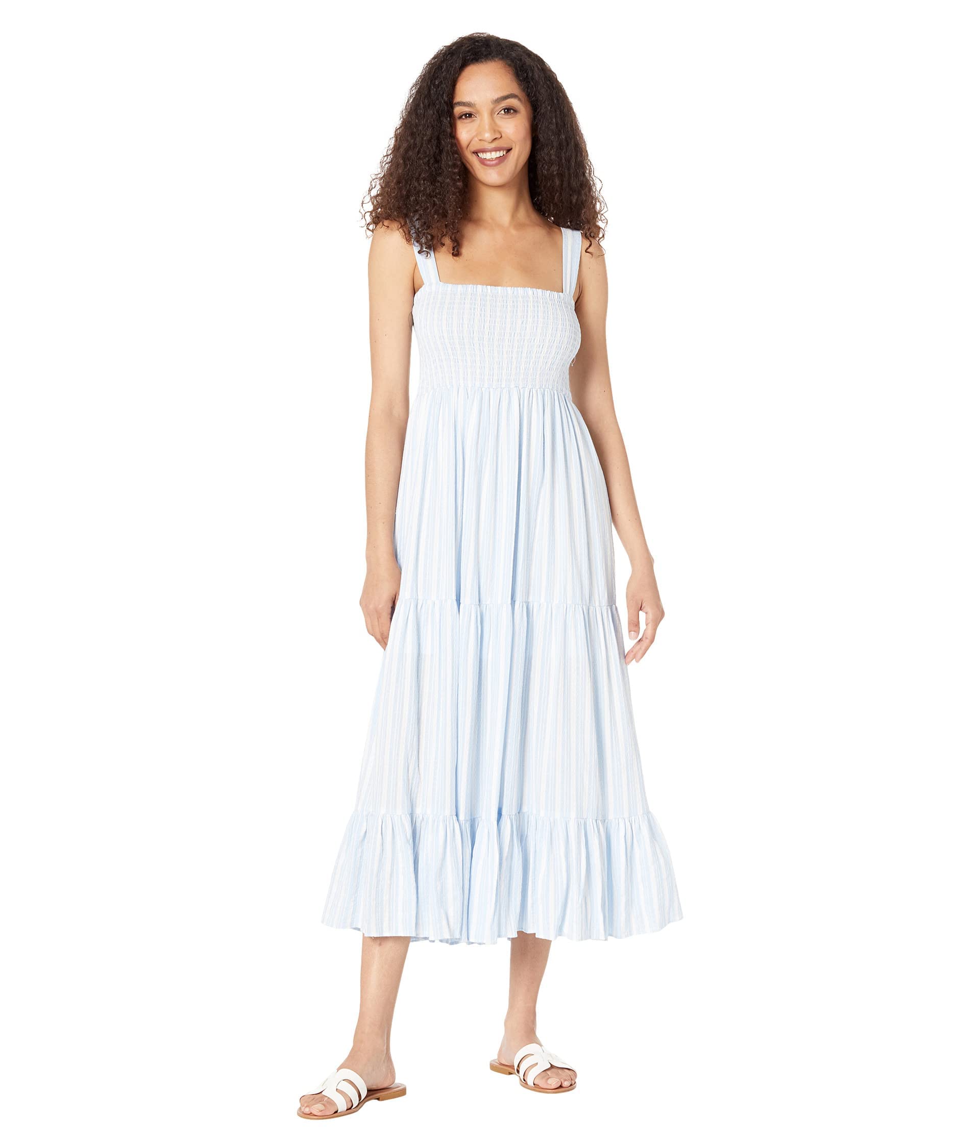 Tommy Hilfiger Women's Tiered Striped Maxi Dress Casual