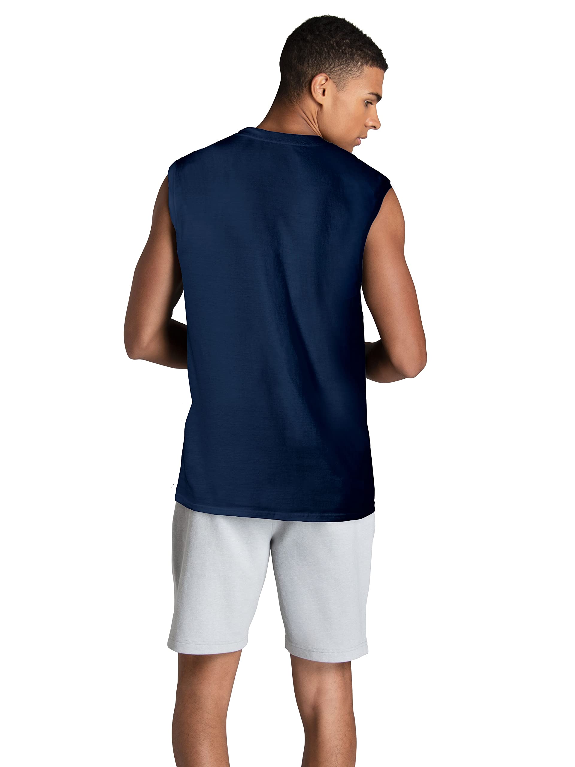 Fruit of the Loom Men's Eversoft Cotton Sleeveless T Shirts, Breathable & Moisture Wicking with Odor Control, Sizes S-4X