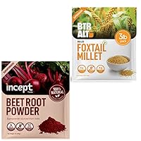 1 lb Beet Root Powder & 1 lb Foxtail Millet, Superfood for Healthy Heart, Vegan Quick Breakfast, Gluten-Free and Non- GMO