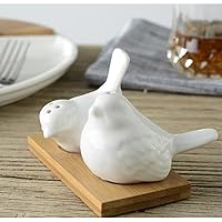 Botanic Garden Bird-Shaped Salt & Pepper Set | Figural Salt & Pepper Shakers | Made from Porcelain | Dishwasher Safe