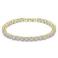 1-6 Cttw Real Diamonds Tennis Bracelet in Sterling Silver,Diamond Bracelet For Women（I2-I3 Clarity）