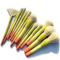 GMOIUJ Pro Gradient Color 14pcs Makeup Brushes Set Soft Cosmetic Powder Blending Foundation Eyeshadow Blush Brush Kit Make Up Tools