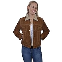 Scully Black Boar Suede Womens Jean Jacket