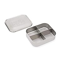 Stainless Steel Bento Box Lunch and Snack Container for Kids and Adults, 4 Sections