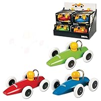 Brio - Wooden Toy - Racing Cars - Random Colour