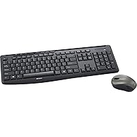 Verbatim Wireless Silent Mouse & Keyboard Combo - 2.4GHz with Nano Receiver - Ergonomic, Noiseless, and Silent for Mac and Windows - Graphite (99779)