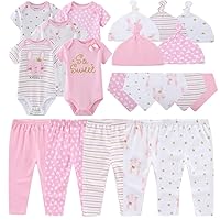 Kiddiezoom Newborn Baby Girl Boy Clothes Baby Outfits Pants Bodysuits Gifts Set Layette Set 0-3 Months