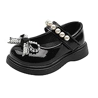 en Sandals for Girls Girls Sandals Children Shoes Pearl Bow Tie Hook Loop Princess Shoes Earth Wedge Sandal