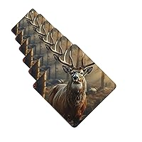 Deer Hunting Season Car Air Fresheners 6 Pcs Hanging Air Freshener Fragrance Scented Cards Rearview Mirror Pendant Funny Aromatherapy Tablets for Wardrobe Bathroom Car Interior Decor