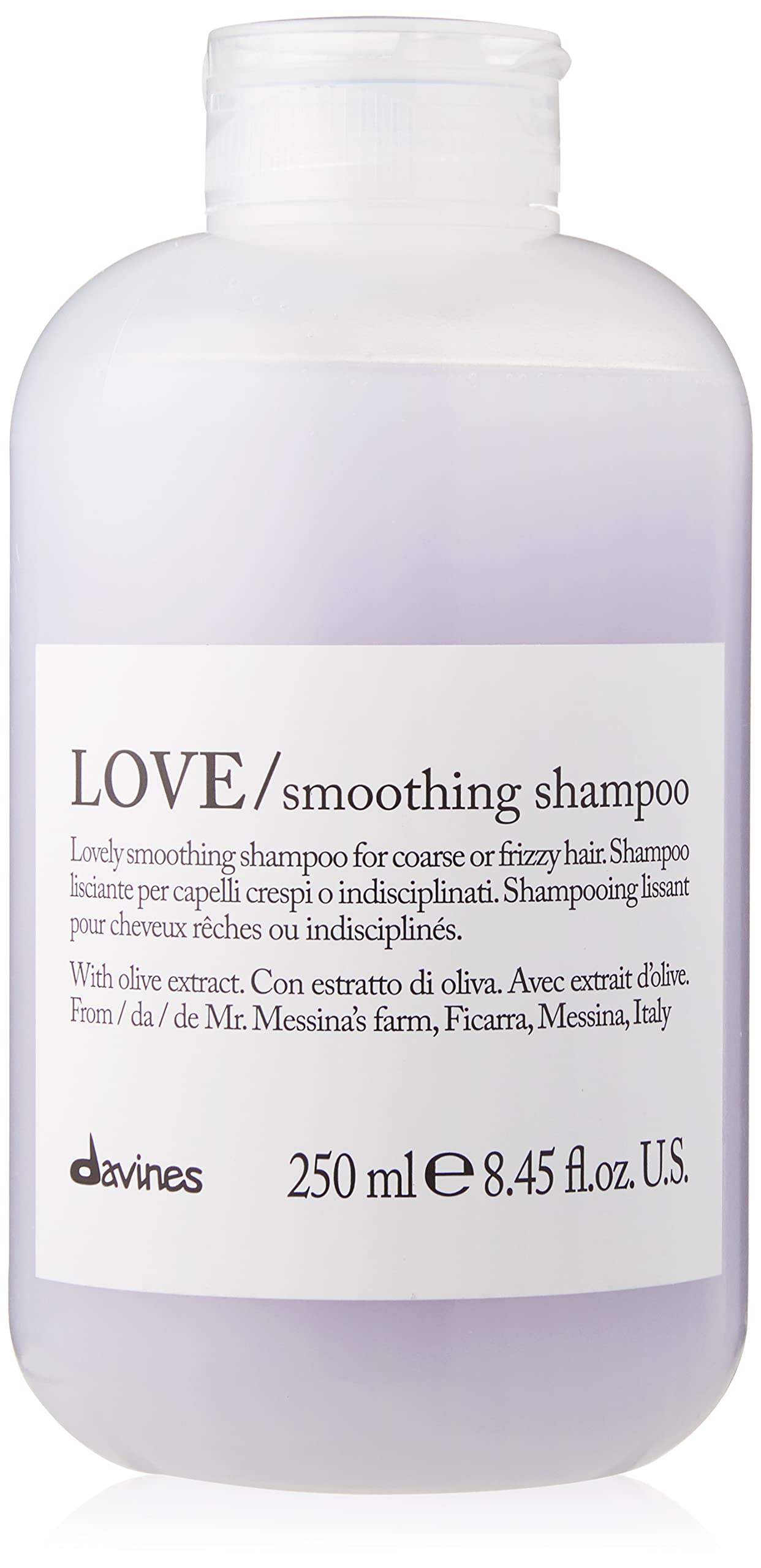 Davines LOVE Smoothing Shampoo | Gentle Cleansing for Frizzy or Coarse Hair | Smooth, Soften and Add Shine