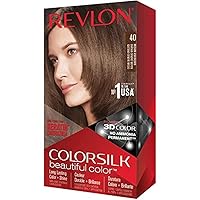 Permanent Hair Color, Permanent Hair Dye, Colorsilk with 100% Gray Coverage, Ammonia-Free, Keratin and Amino Acids, 40 Medium Ash Brown, 4.4 Oz (Pack of 1)