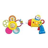 KiddoLab Combo Playset - Multi-Activity Spin, Rattle & Teether Toy + Musical Builder Drill - Stimulating, Safe & Interactive Toys for Kids Ages 6 Months & Up.