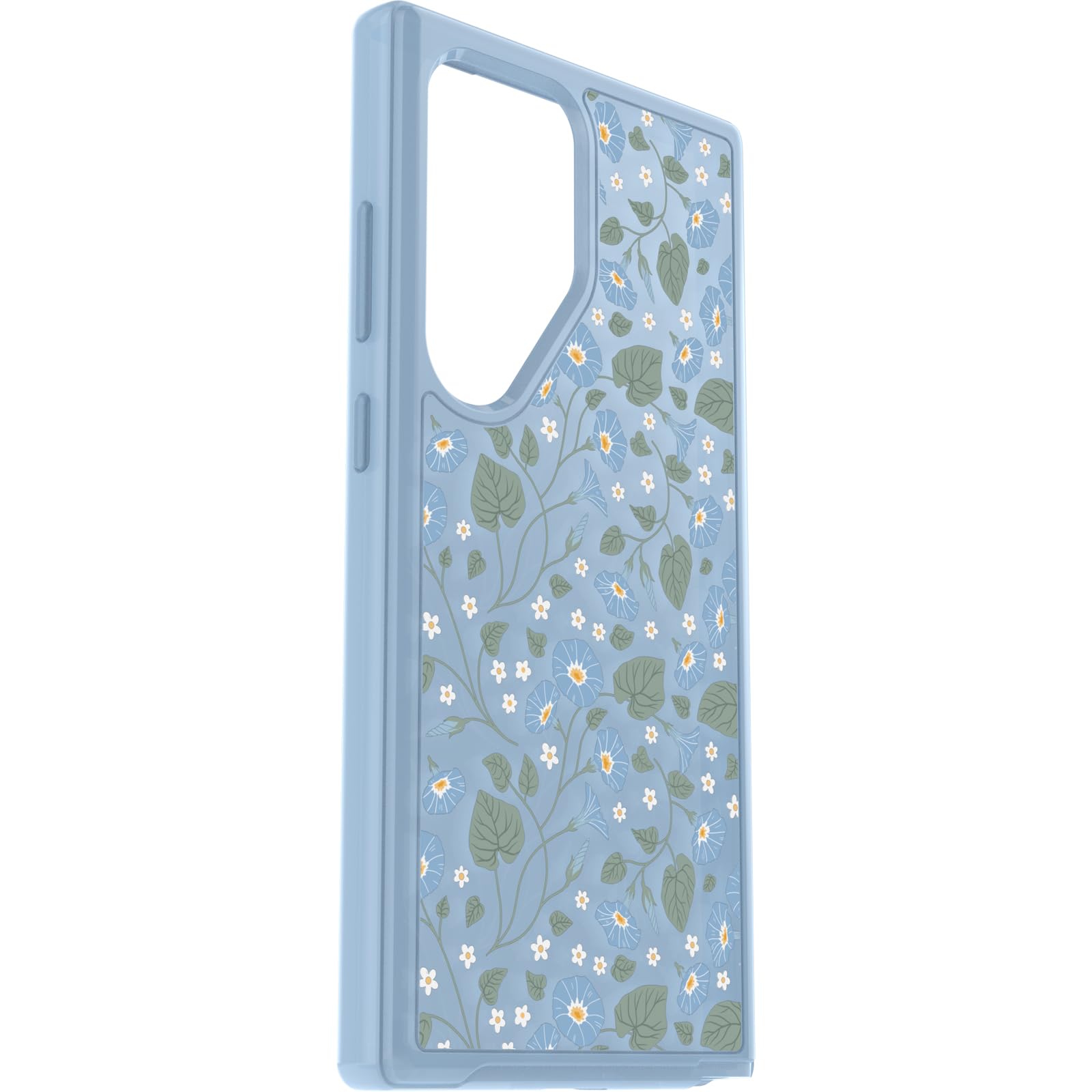 OtterBox Samsung Galaxy S24 Ultra Symmetry Series Clear Case - Dawn Floral (Blue), Ultra-Sleek, Wireless Charging Compatible, Raised Edges Protect Camera & Screen