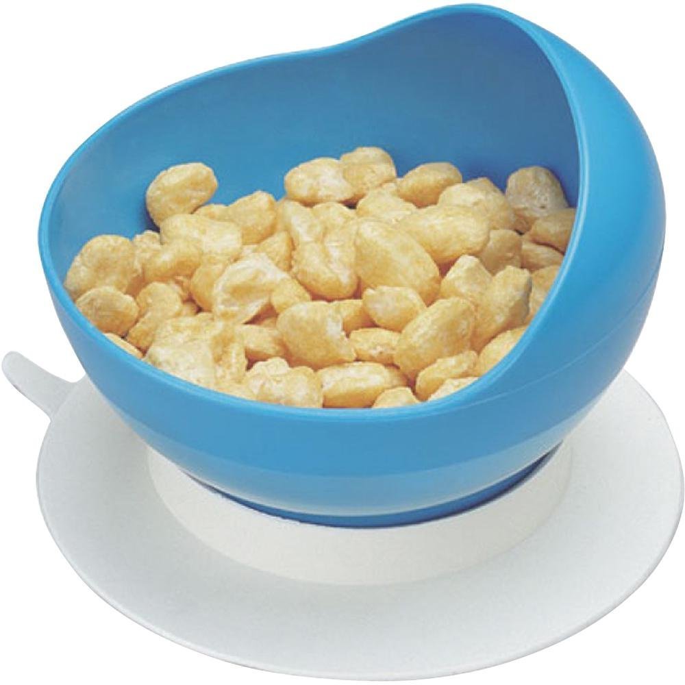 SP Ableware 745340000 Maddak Ableware Scooper Bowl with Suction Cup Base, Blue