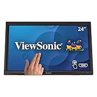 ViewSonic TD2423D 24 Inch 1080p 10-Point Multi IR Touch Screen with Eye Care HDMI, VGA, USB Hub and DisplayPort (Renewed)