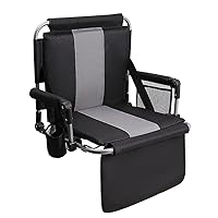 ALPHA CAMP Stadium Seat Chair for Bleachers with Back & Arm Rest