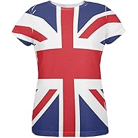 British Flag Union Jack All Over Womens T Shirt