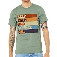 Keep Calm and Science on Short Sleeve T-Shirt - Chemistry Themed Gift - Gifts for Him