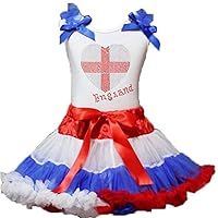 Petitebella National Theme Cotton Shirt Ruffles Skirt Outfit Set 1-8y
