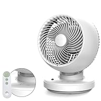 Remote Control Air Circulator Fan, Portable Ultra Quiet Table Fan Oscillating High Velocity Stand Fan Whole Room-White-j 13 11 Inch