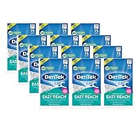 Complete Clean Easy Reach Floss Picks, No Break & No Shred Floss, 75 Count (Pack of 12)