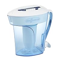 ZeroWater 10-Cup Ready-Pour 5-Stage Water Filter Pitcher 0 TDS for Improved Tap Water Taste - IAPMO Certified to Reduce Lead, Chromium, and PFOA/PFOS