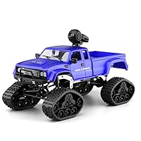 RC Pickup 4WD Remote Control Climbing Car Snow Wheel Carrying Camera Military Truck 2.4G Off-Road Remote Control Car Angle Adjustable HD Lens Children's Toy Car