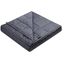 ZonLi Weighted Blanket (60''x80'', 20lbs, Queen Size Dark Grey) for Adults and Kids, High Breathability Heavy Blanket, Soft Material with Premium Glass Beads