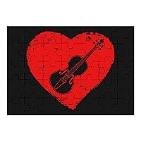 Heart Violin Love Wooden Puzzles Adult Educational Picture Puzzle Creative Gifts Home Decoration
