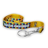 Autism Ribbon Lanyards/Badge Holders – Perfect for Your Keys, ID Card, Awareness Events, Gift-Giving or Fundraising
