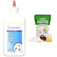 Delta Dust Multi Use Pest Control Insecticide Dust, 1 LB & Harris Diatomaceous Earth Food Grade, 4lb with Powder Duster Included in The Bag