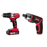 AVID POWER 20V MAX Lithium lon Cordless Drill with 22pcs Drill Bits and Electric Screwdriver Set with 44 pcs Accessories